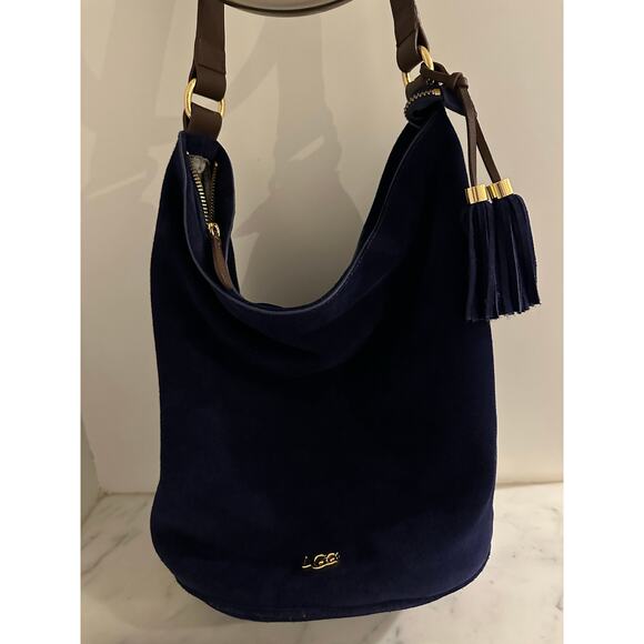 UGG Womens Ugg Australia Rae Suede Hobo Shoulder Handbag - Picture 1 of 9